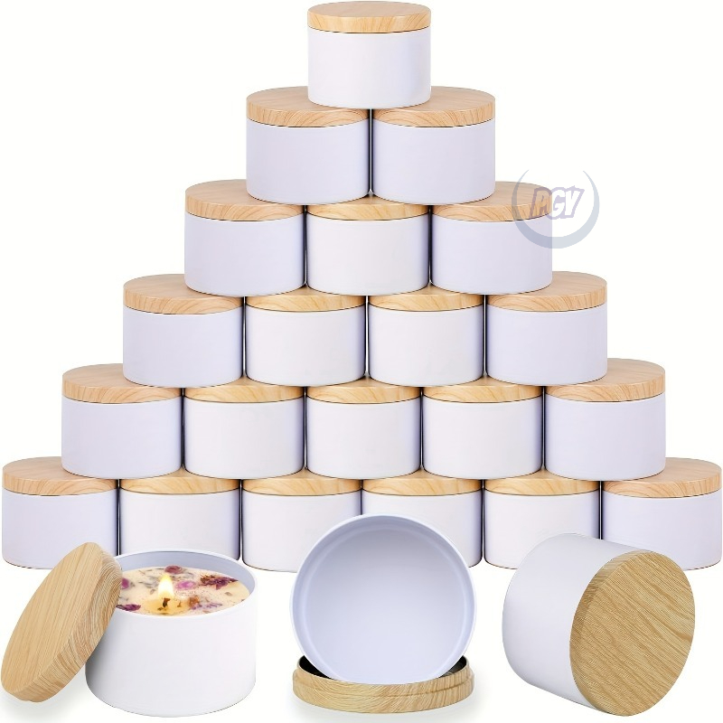 Candle Making Jars With Lids - 화이트 메탈 캔들 자 캔들 제작