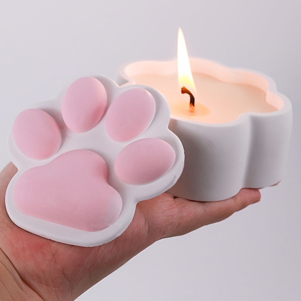 Candle Making Jars With Lids - 고양이 발톱 모양 보관함 실리콘 몰드