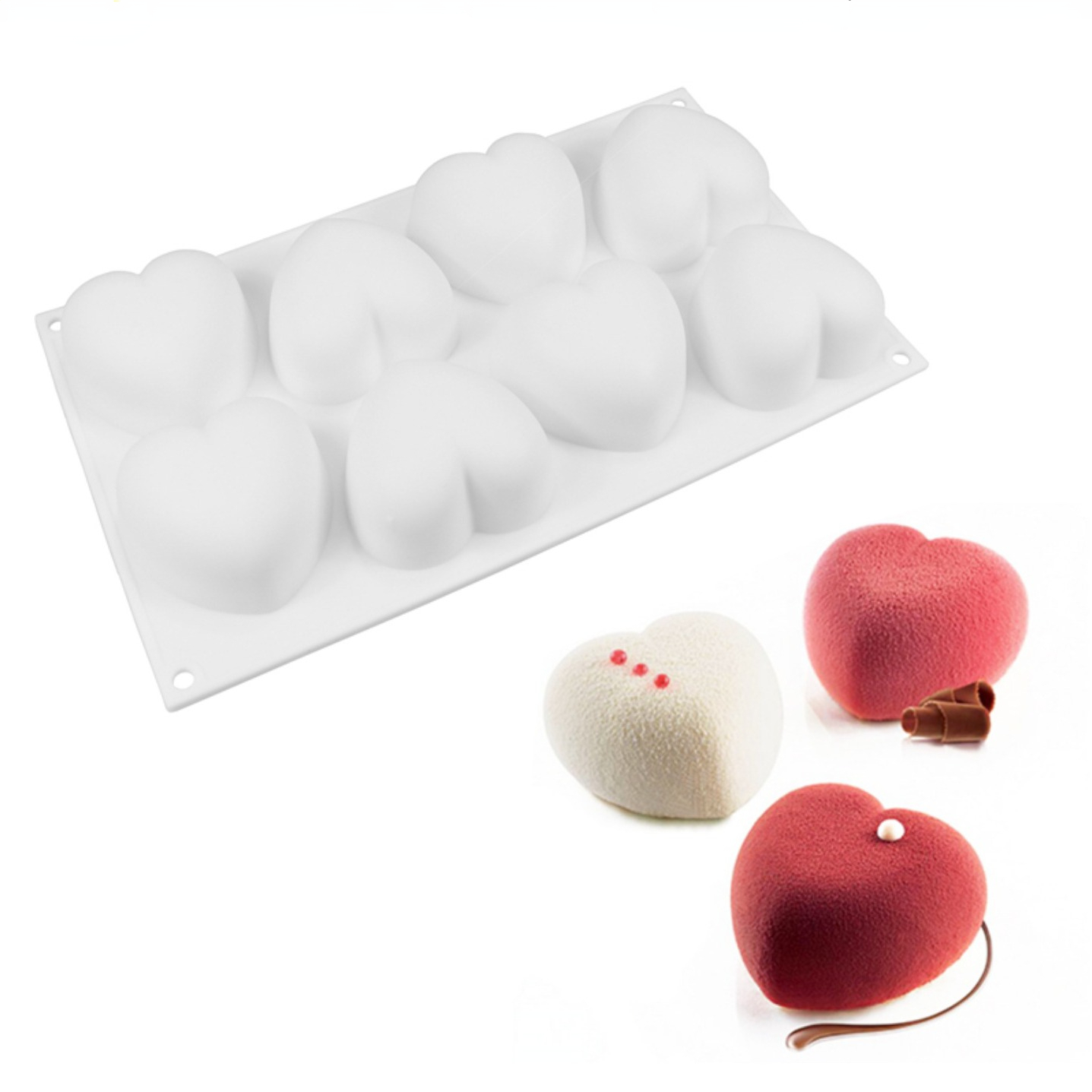 Candle Making Kits - 사랑 심장 실리콘 비누 금형 수제