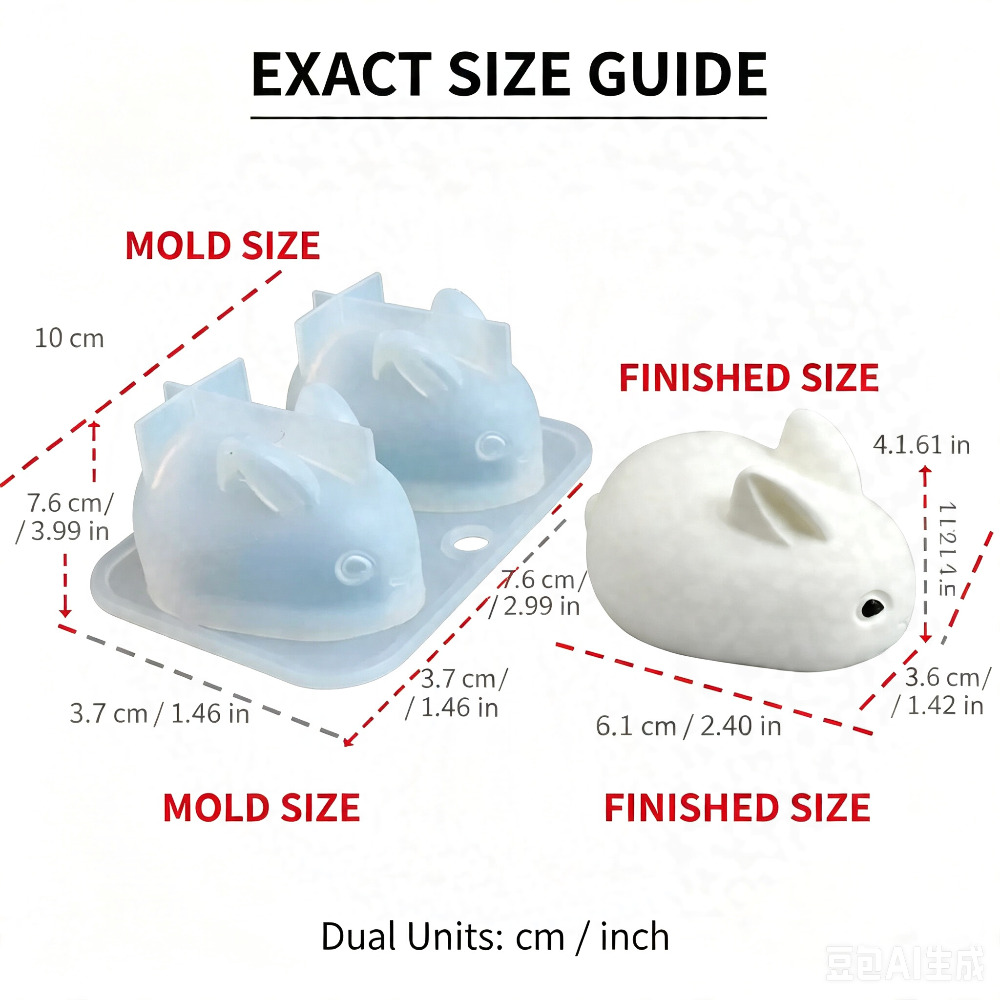 3D 미니 토끼 실리콘 몰드 식품 등급 2구 토끼 모양 - Candle Making Tutorial 리뷰 및 가격