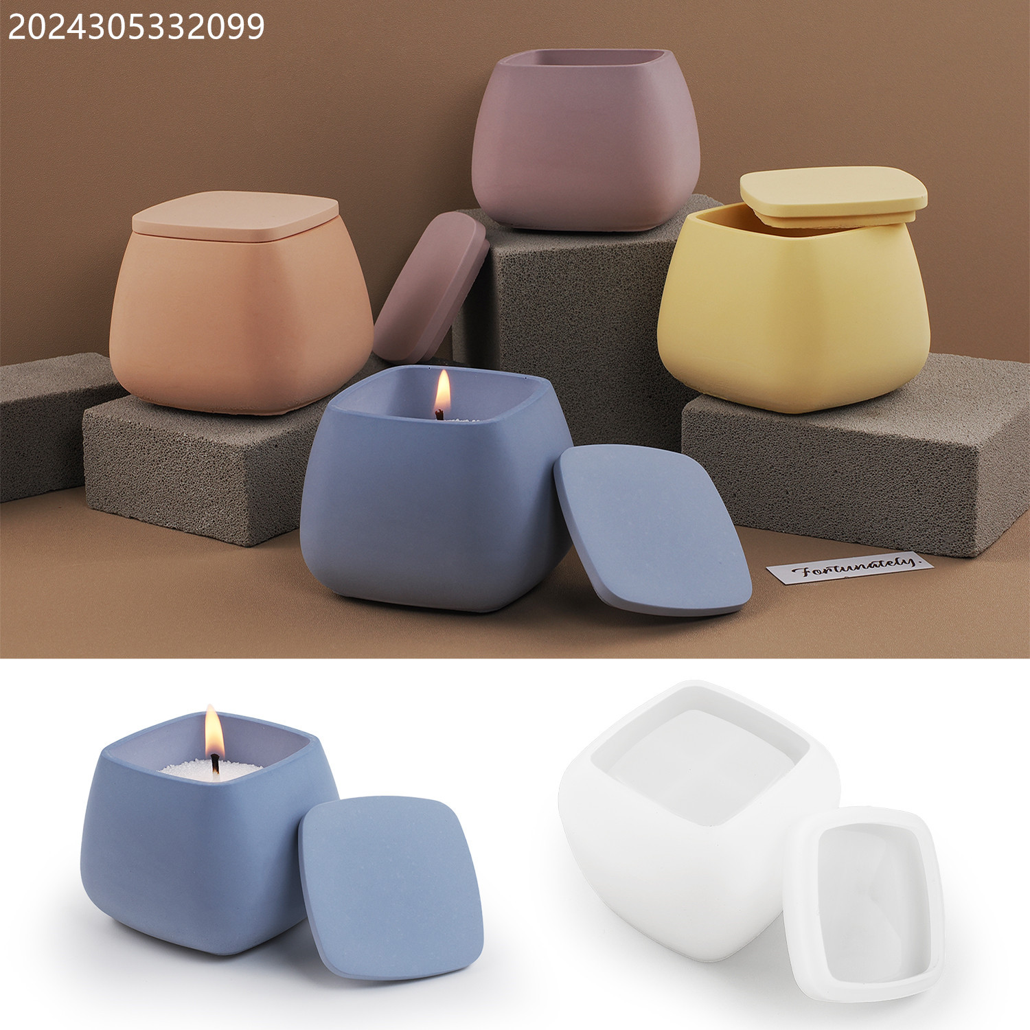 DIY 에폭시 시멘트 석고 실리콘 몰드 사각 캔들 컵  - Candle Making Jars With Lids 리뷰 및 가격