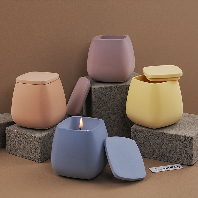 DIY 에폭시 시멘트 석고 실리콘 몰드 사각 캔들 컵  - Candle Making Jars With Lids 리뷰 및 가격