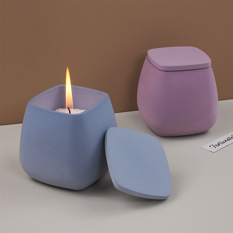 DIY 에폭시 시멘트 석고 실리콘 몰드 사각 캔들 컵  - Candle Making Jars With Lids 리뷰 및 가격