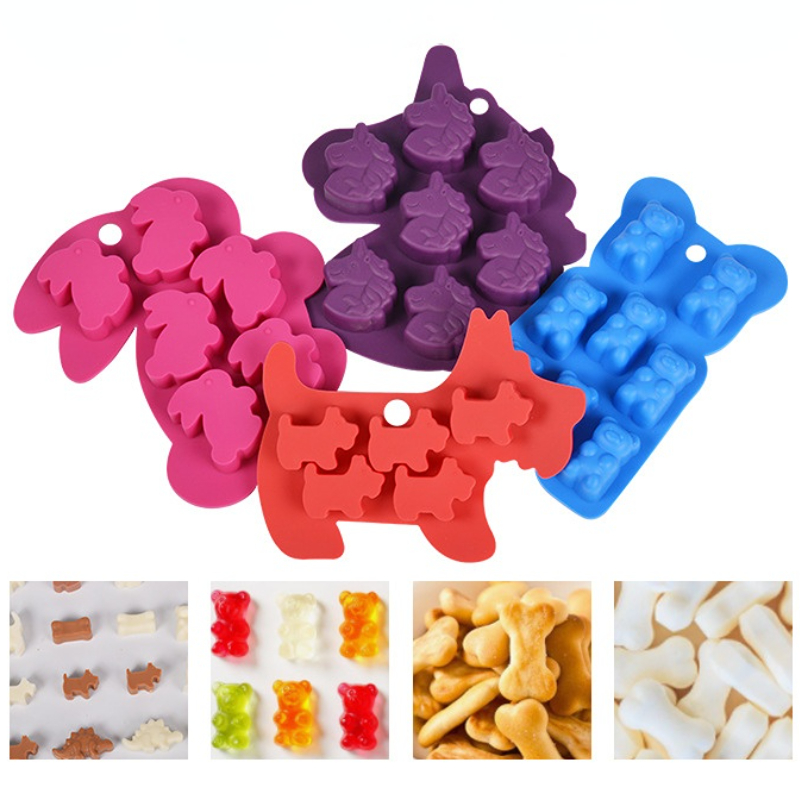 동물 곰 고양이 모양 실리콘 베이킹 몰드, 토끼 개 뼈 - Candle Making Kits 리뷰 및 가격