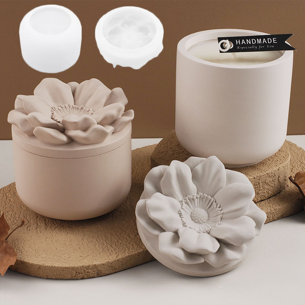 해바라기 보관함 실리콘 몰드 DIY 뚜껑 포함 양초 용 - Candle Making Jars With Lids 리뷰 및 가격