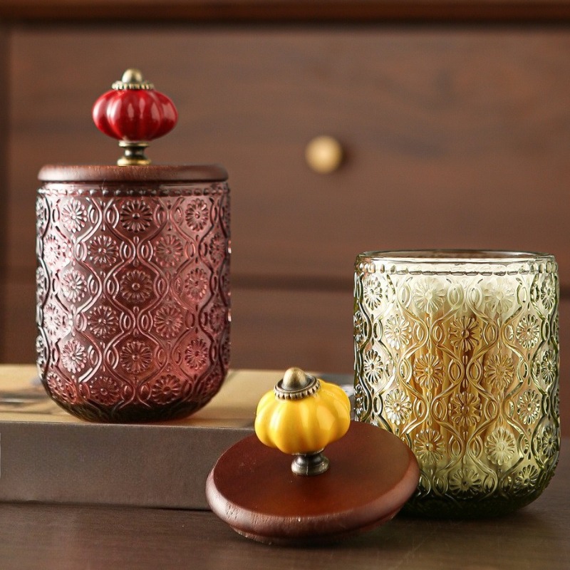 레트로 유리 면봉 보관함, 독창적인 면봉 이쑤시개 튜브 - Candle Making Jars With Lids 리뷰 및 가격