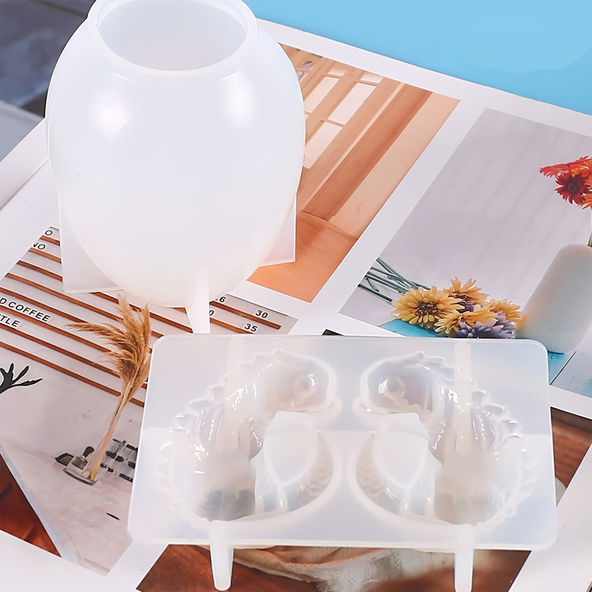 실리콘 드래곤 에그 몰드, 2개 세트, 공룡 알 레진  - Candle Making Kits 리뷰 및 가격