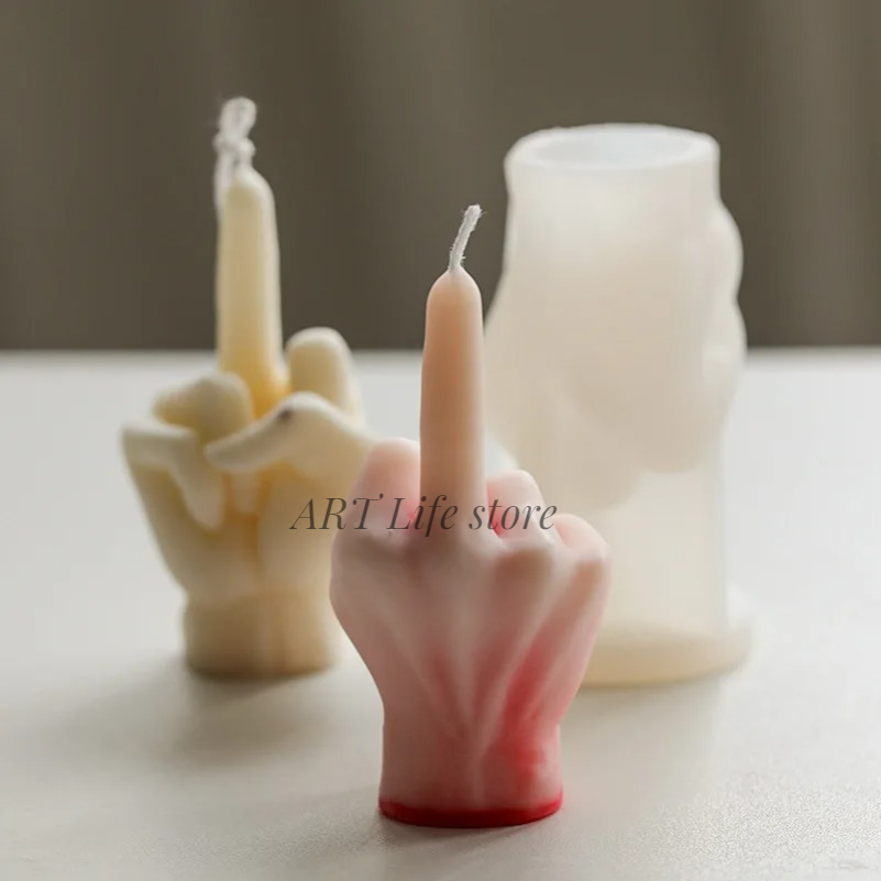 3D 손가락 실리콘 양초 금형 Diy 재미 경멸 제스처 - Candle Making Tutorial 리뷰 및 가격