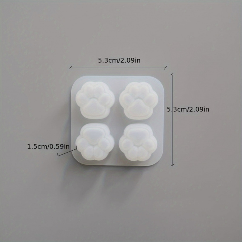1개의 고양이 발 패턴 실리콘 몰드 세트-4A 독특한  - Candle Making Kits 리뷰 및 가격