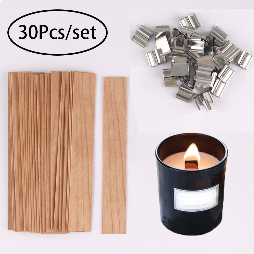 30pcs 나무 촛불 Wicks 촛불 만들기 세트 클립 - Candle Making Jug 리뷰 및 가격