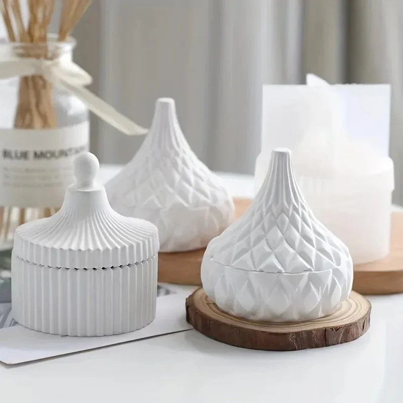 2개의 실리콘 캔들 용기 몰드(뚜껑 포함, 원형 스트라 - Candle Making Jars With Lids 리뷰 및 가격