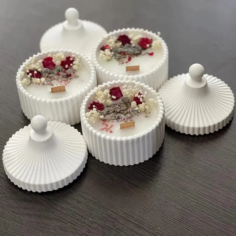 2개의 실리콘 캔들 용기 몰드(뚜껑 포함, 원형 스트라 - Candle Making Jars With Lids 리뷰 및 가격