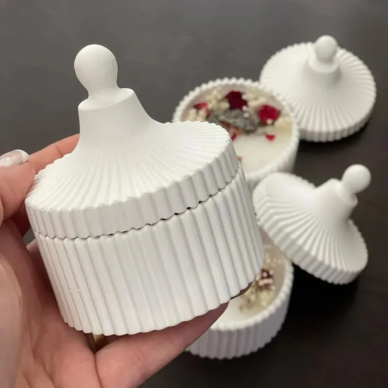 2개의 실리콘 캔들 용기 몰드(뚜껑 포함, 원형 스트라 - Candle Making Jars With Lids 리뷰 및 가격